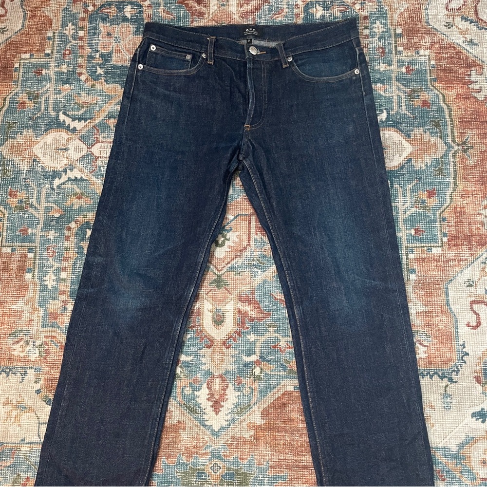 A.P.C. Blue Slim Straight Jeans Premium Denim 31 Waist